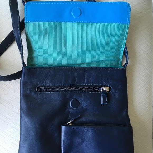 My Walit navy blue crossbody leather bag - Picture 3 of 7